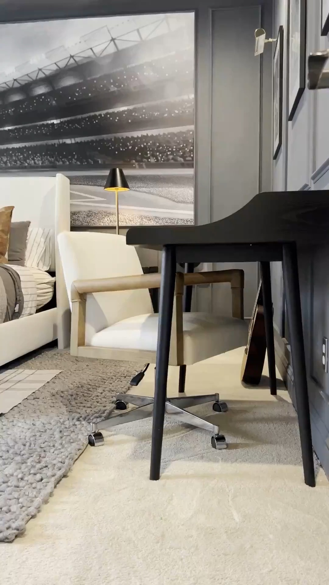 If you’re designing a room for a sports lover, a statement wall like this completely transforms the space. Keep the rest neutral with cozy textures and simple furniture to balance the bold look.

sports themed bedroom, boys room decor ideas, teen boy room inspiration, stadium wallpaper wall mural, kids sports bedroom, neutral boys bedroom decor, modern boys room design


#LTKSeasonal #LTKKids #LTKHome