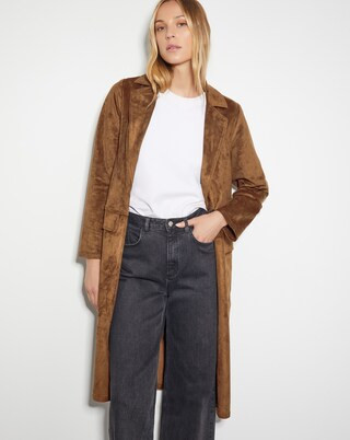 Monsoon Tove Suedette Trench Coat | Simply Be (UK)