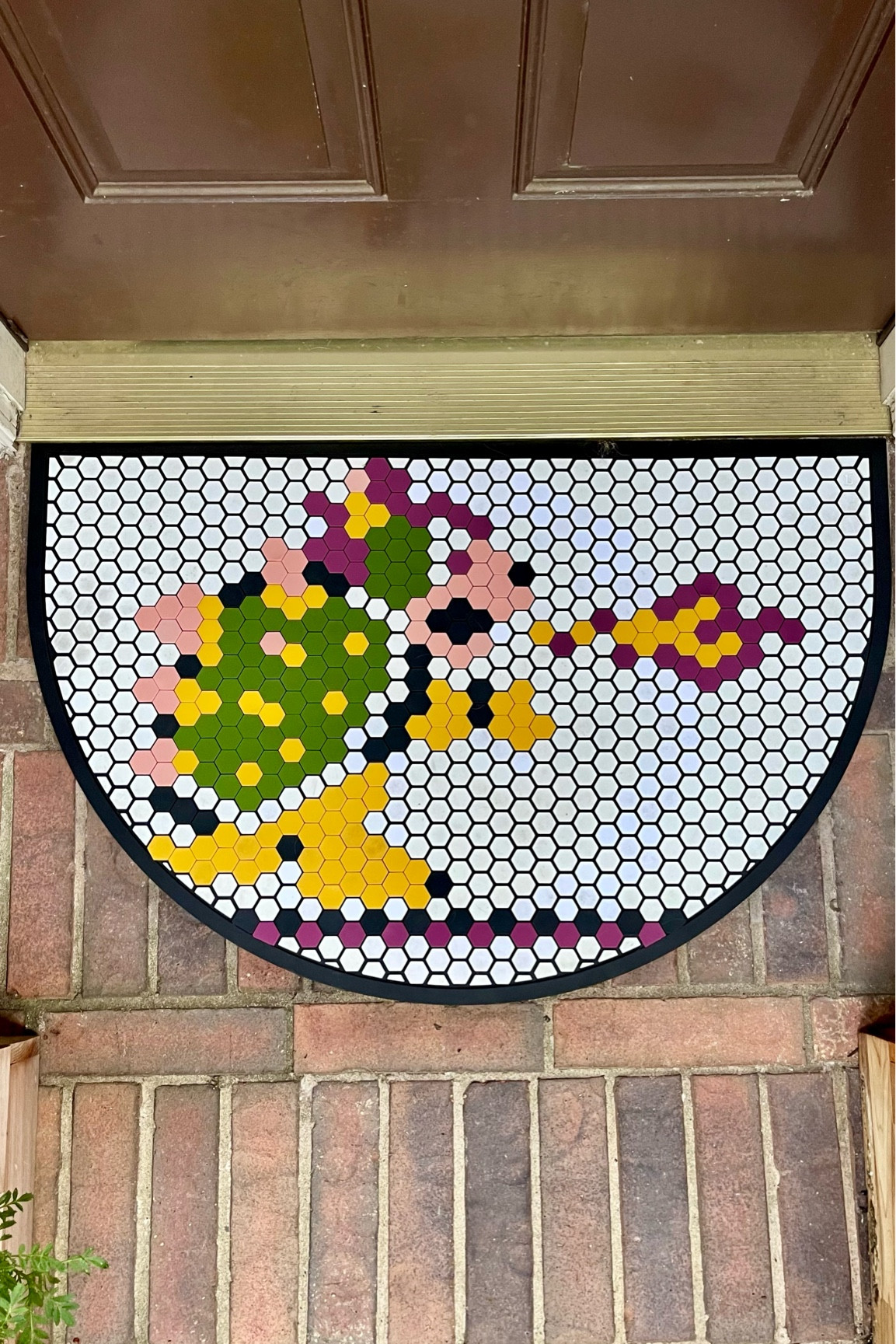 We have so much fun editing and working on out tile door mat together as a family. I wanted us to do something special for my kids birthday month so I went with bowser for his video game themed birthday party! 

This mat comes with black base tiles/background and contrasting black when you choose white bas tiles. The mat is available in both regular and large size rectangle doormats or half moon like ours  I love updating these for holidays, birthdays and special occasions. 

It’s the perfect bit of personality for the front door that we need and adds to the front door entry way curb appeal 

I love anything you can play with year round, not only neutral but fun and seasonal

#LTKFind 

#LTKhome #LTKfamily #LTKSeasonal