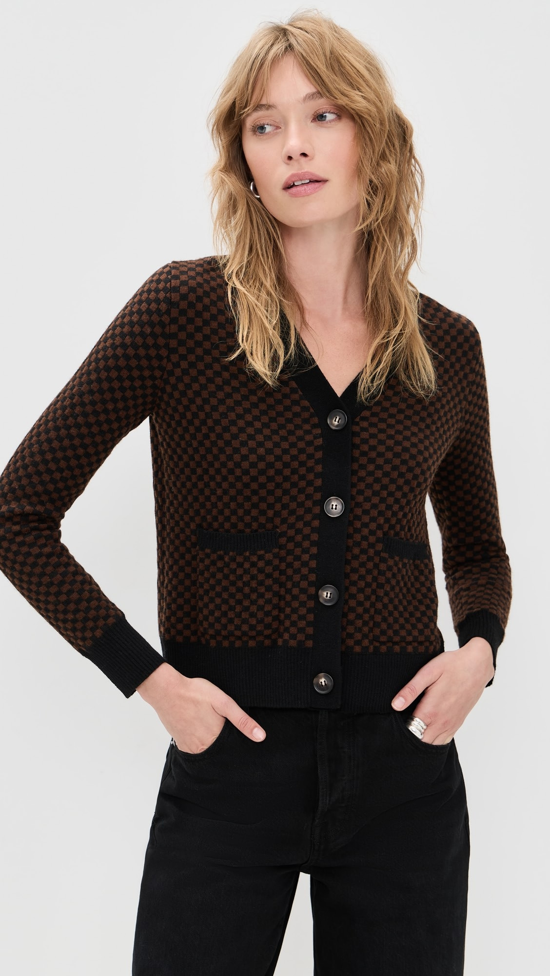 Annie Checkerboard Cardigan | Shopbop