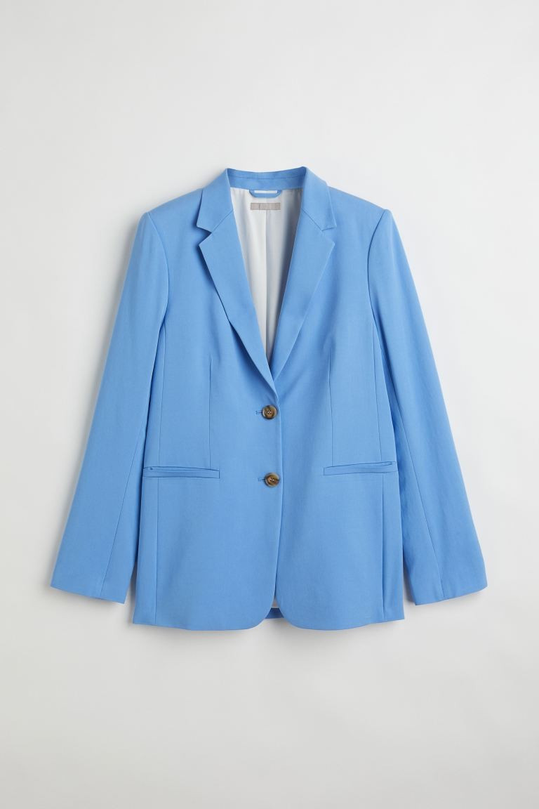 Single-breasted Jacket - Light blue - Ladies | H&M US | H&M (US + CA)
