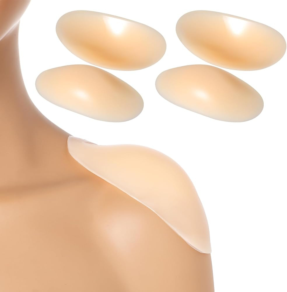 Jeffdad Shoulder Pads, Silicone Shoulder Anti-Slip Pads Invisible Breathable Push-Up Shoulder Pad... | Amazon (UK)