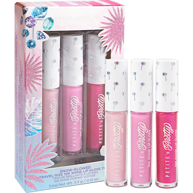Snow Glowed Travel Size 10K Shine Lip Gloss Trio | Maisonette