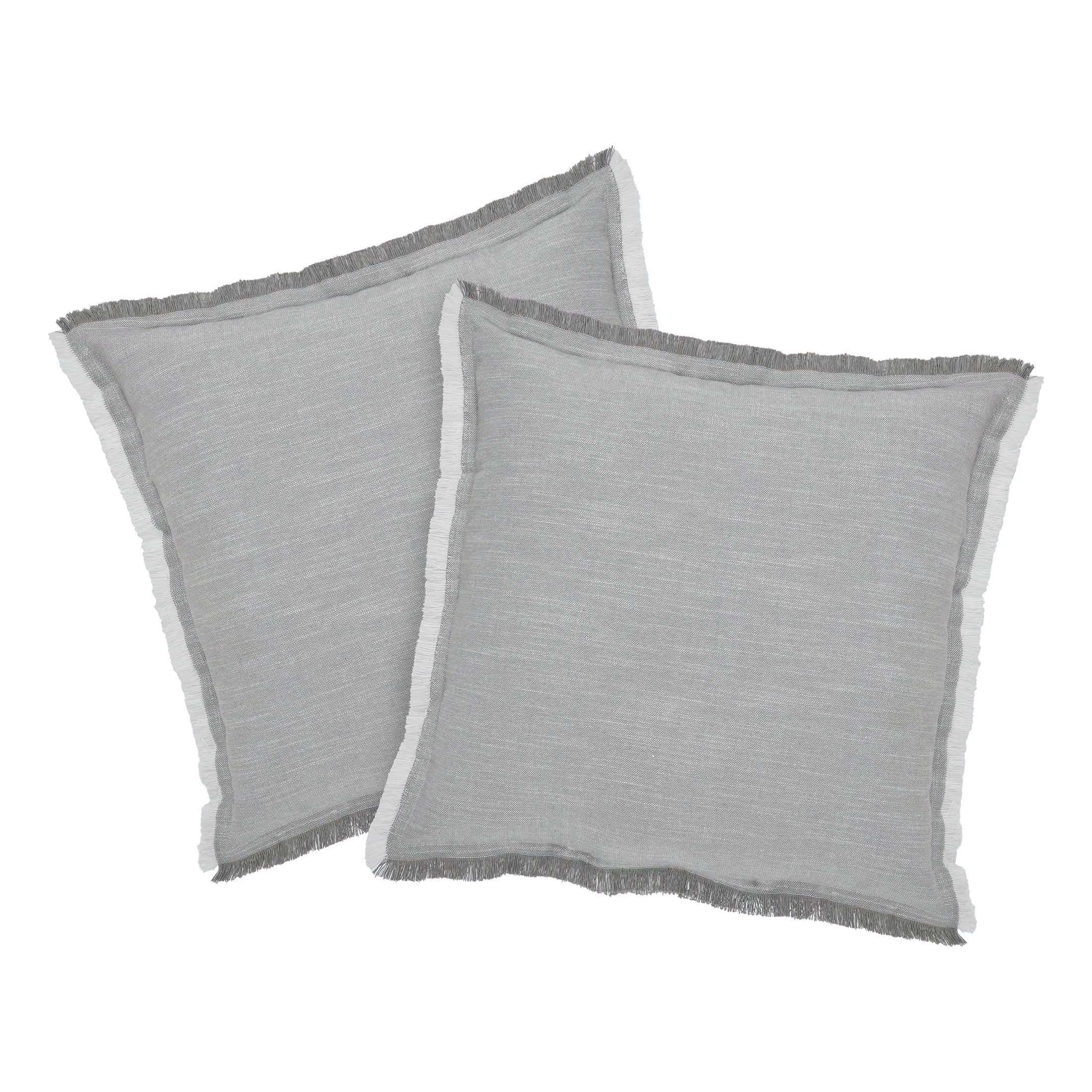Better Homes & Gardens 20" x 20" Grey Cotton Decorative Pillows (2 Count) - Walmart.com | Walmart (US)