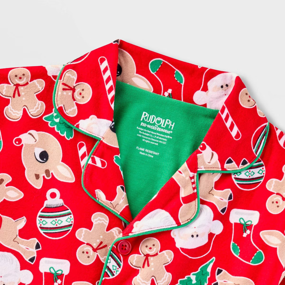 Kids' Rudolph the Red-Nosed Reindeer Christmas 2pc Pajama Set - Red | Target