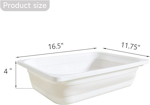 Beright Storage Box, 2.5 Gal Collapsible Wash Basin Folding Dish Tub Sink, Space Saving for Dishi... | Amazon (US)