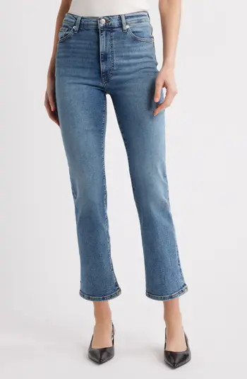 Le Sleek High Waist Ankle Straight Leg Jeans | Nordstrom