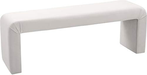 Meridian Furniture Minimalist Collection Modern | Contemporary Velvet Upholstered Bench, 53" W x ... | Amazon (US)