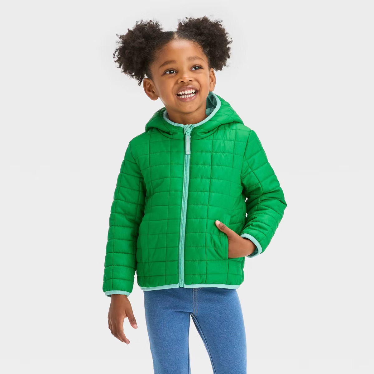 Toddler Puffer Jacket - Cat & Jack™ Green | Target