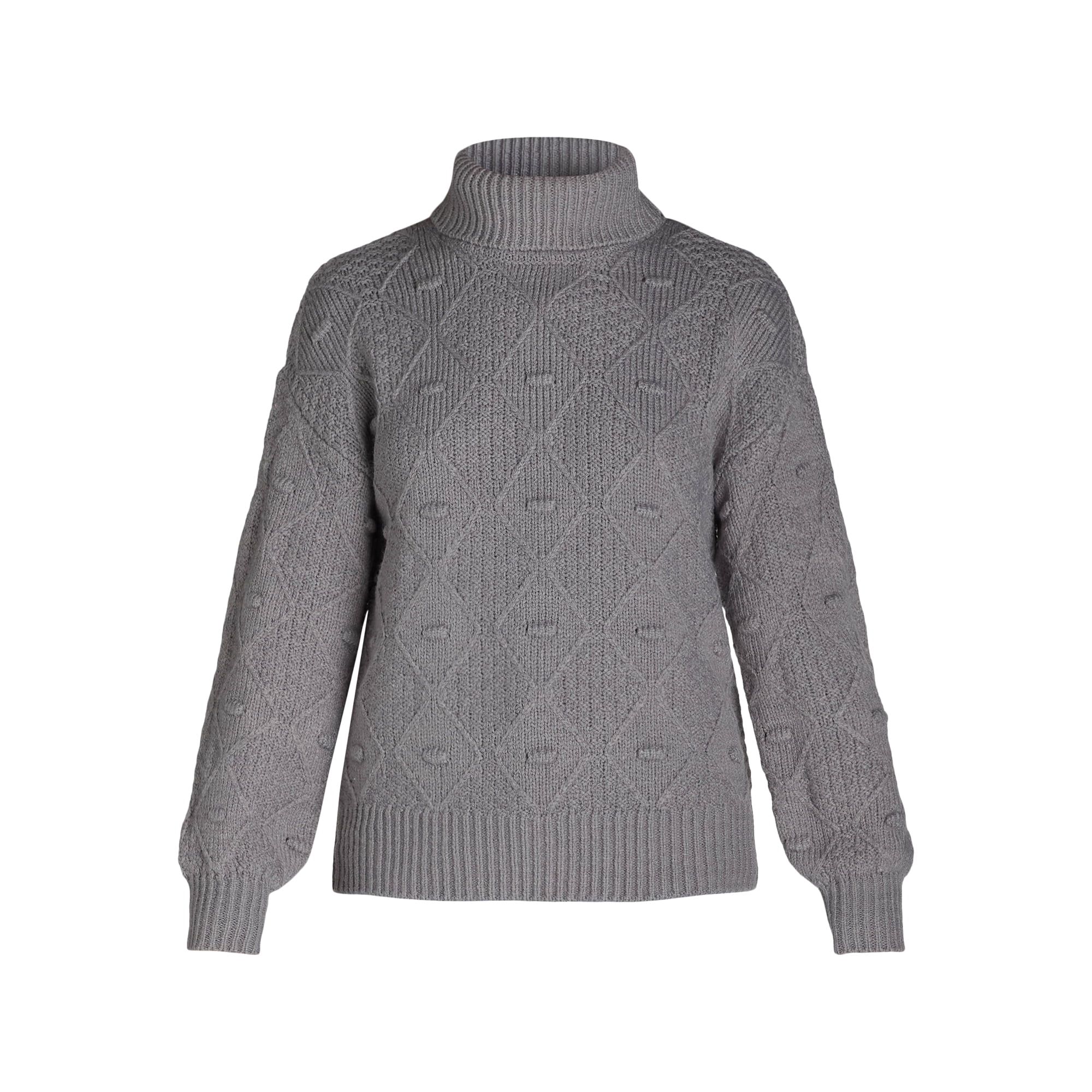 Time and Tru Women's Bobble Knit Turtleneck Sweater, Midweight, Size XS-XXXL | Walmart (US)