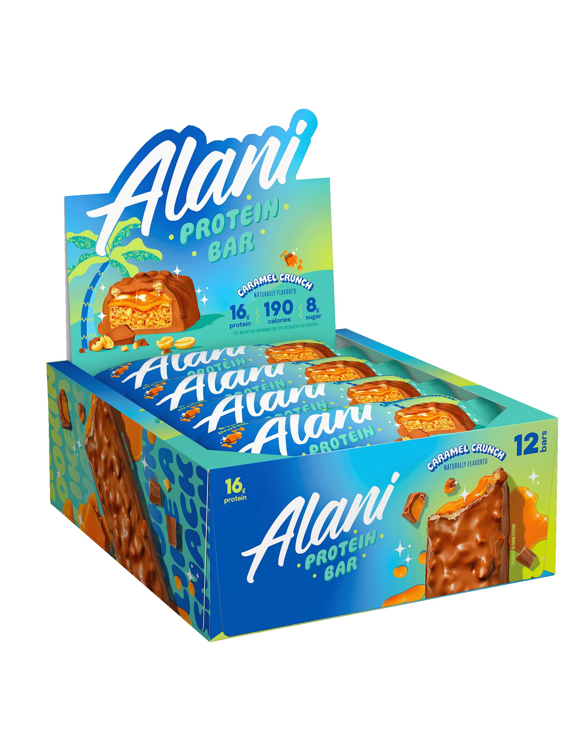 Alani Nu Protein Bars CARAMEL CRUNCH | High Protein Gluten-Free Bars | 16g Protein | Low-Sugar (7... | Amazon (US)