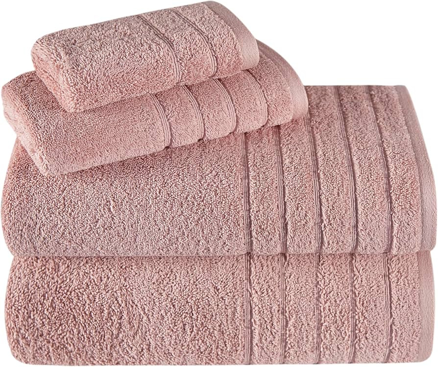 Towels Beyond Barnum Collection Towel Set of 4 - 100% Turkish Cotton, 700 GSM - Thick, Absorbent ... | Amazon (US)
