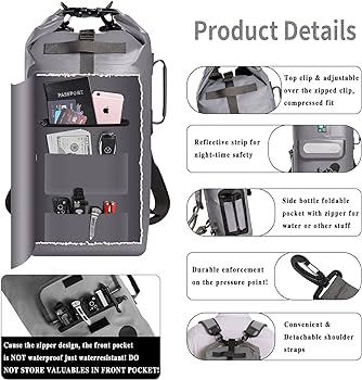 IDRYBAG Dry Bag Backpack Waterproof Floating 20L/30L/40L, Dry Bags Waterproof Backpack for Men, D... | Amazon (US)