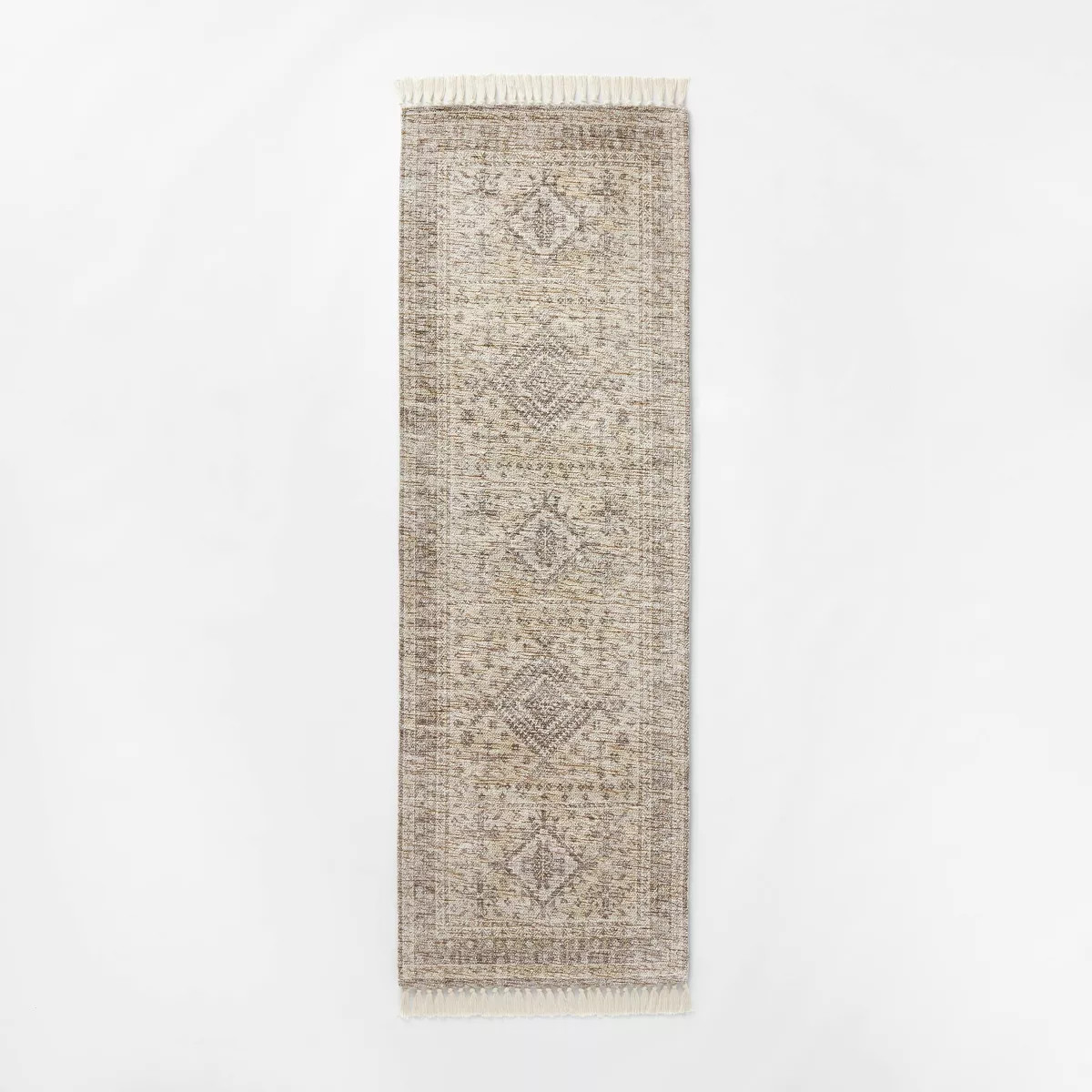 2'4"x7' Pine Brook Diamond Persian Style Runner Rug Gray - Threshold™ designed with Studio McGe... | Target