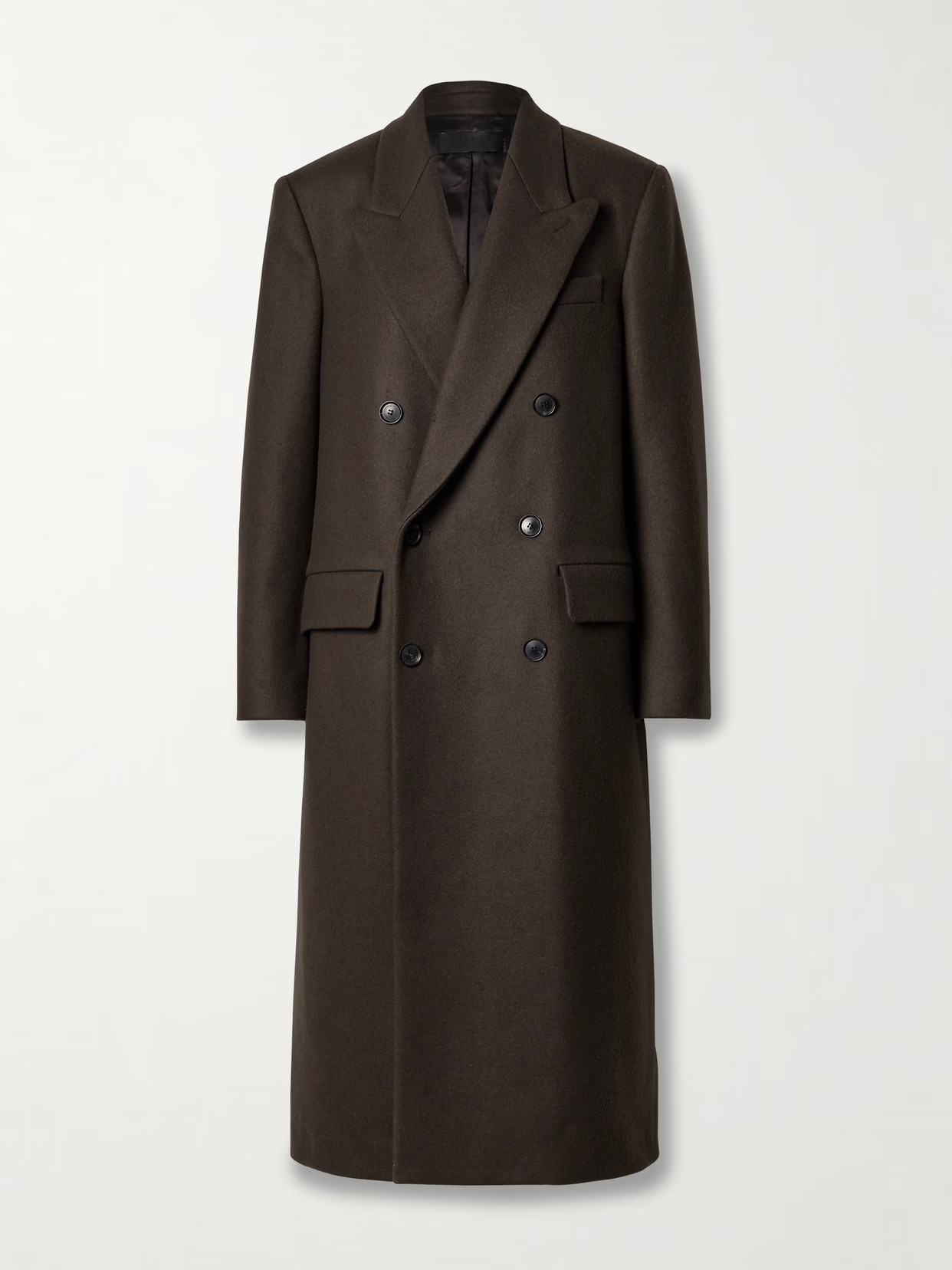 Nili Lotan - Edmont Double-breasted Wool-blend Coat - Brown - medium | NET-A-PORTER APAC