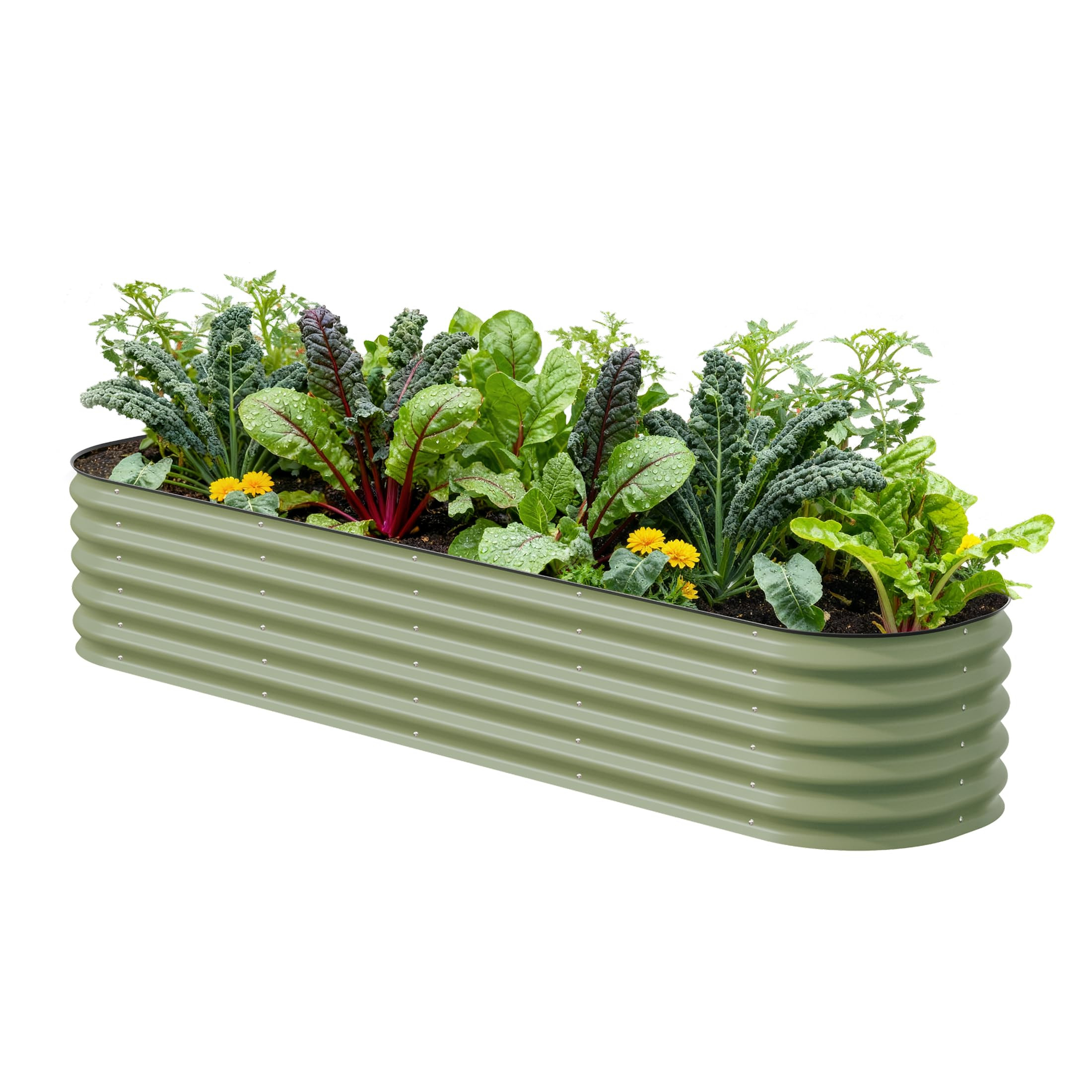Vego garden Raised Garden Bed Kits, 17" Tall 9 in 1 8ft X 2ft Metal Raised Planter Bed for Vegeta... | Amazon (US)