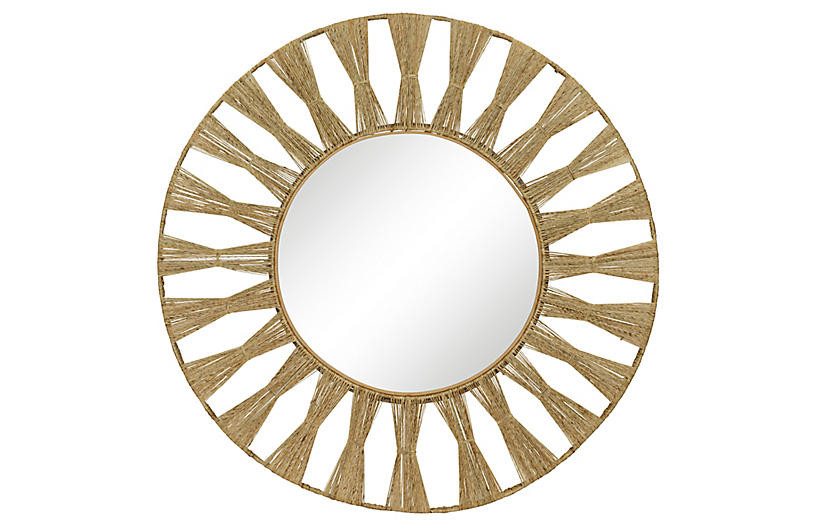 Ojai Round Mirror, Natural | One Kings Lane