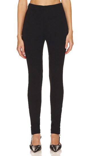 Side Slit Ponti Leggings in Black | Revolve Clothing (Global)