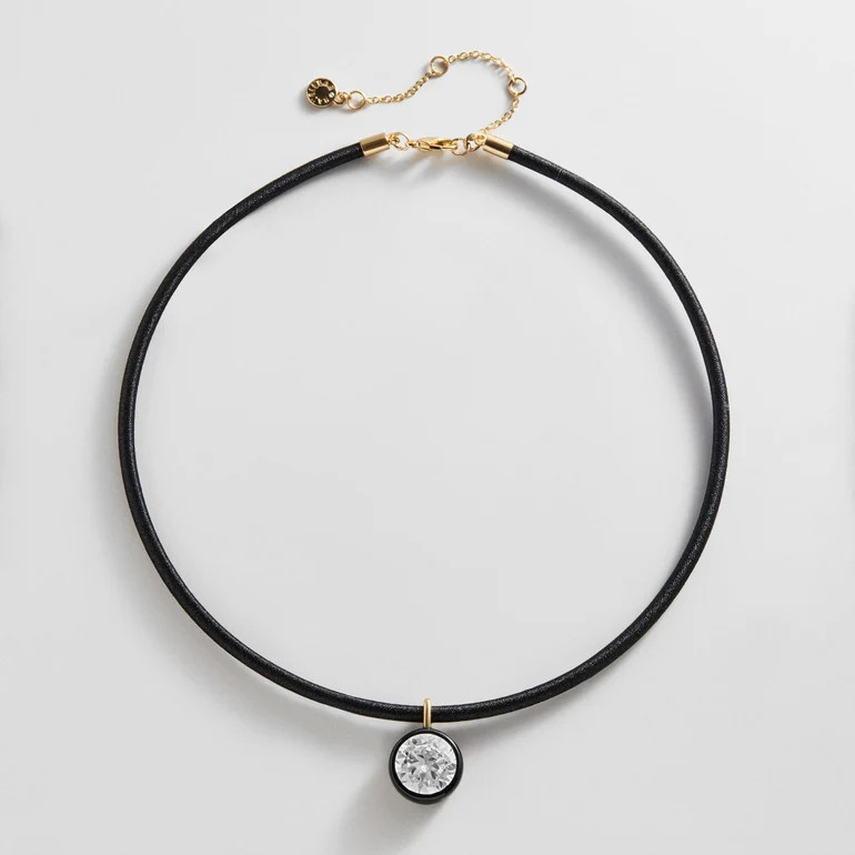 Lindsey Crystal Collar Necklace - Jet Black | BaubleBar