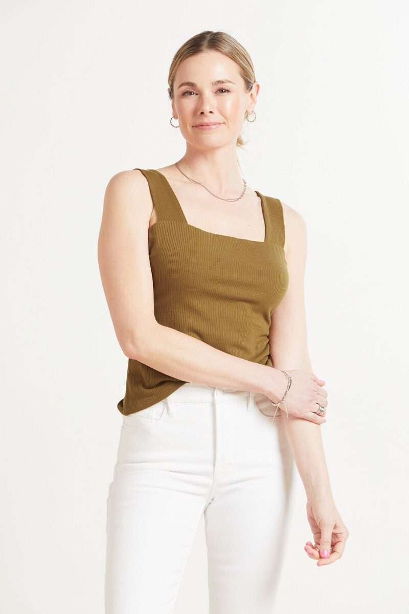 EVEREVE Henri Rib Square Neck Tank | EVEREVE | Evereve