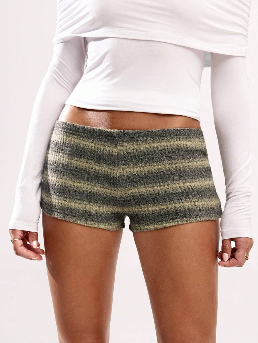 SHEIN BAE Women's Casual Fashionable Vintage Color Block Mini Shorts | SHEIN