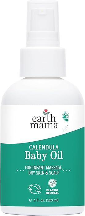 Earth Mama Calendula Baby Oil | Massage Oil for Newborn Skin Care, Dry Skin & Scalp Moisturizer, ... | Amazon (US)