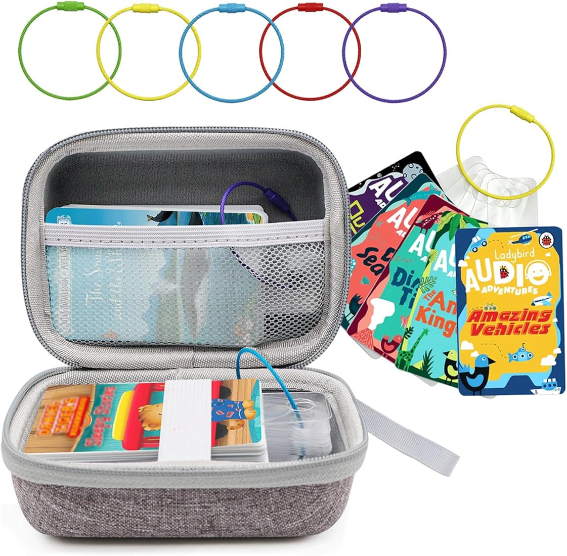 Card Case for Yoto cards, Hard Portable Card Case with Zipper & for Yoto Card Keyring Loop Holder... | Amazon (US)