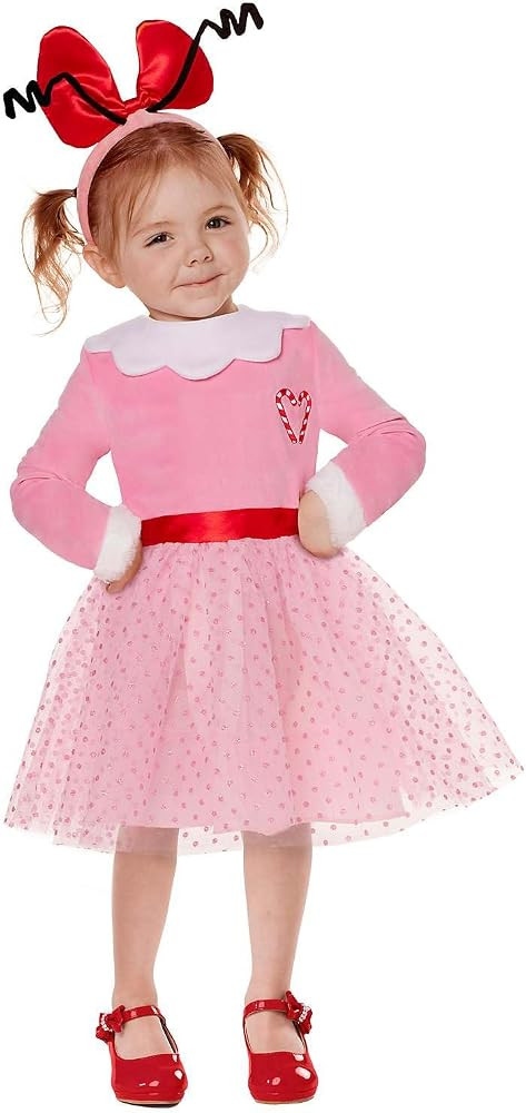 Spirit Halloween Dr. Seuss The Grinch Toddler Cindy Lou Who Costume | Officially Licensed | The G... | Amazon (US)