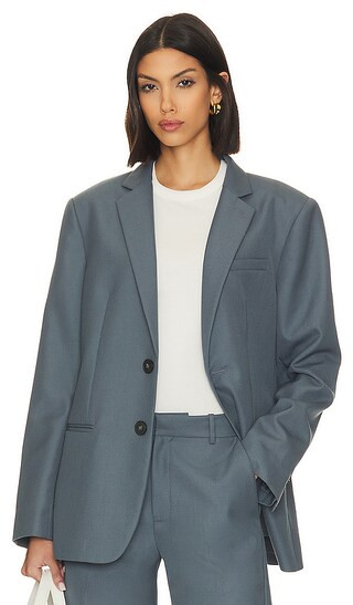 Carter Blazer in Slate | Revolve Clothing (Global)