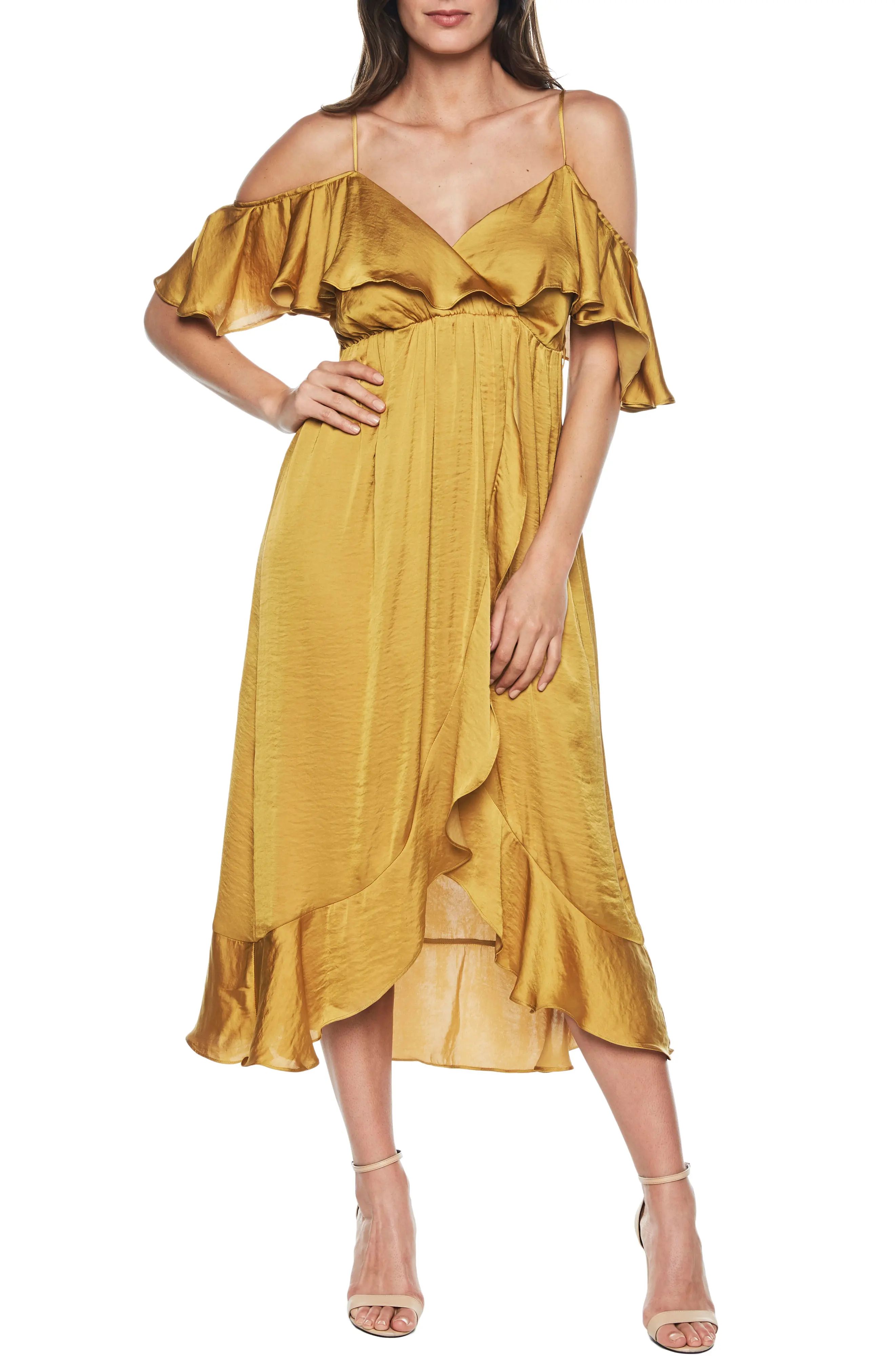 Bardot Bea Cold Shoulder Ruffle Dress | Nordstrom