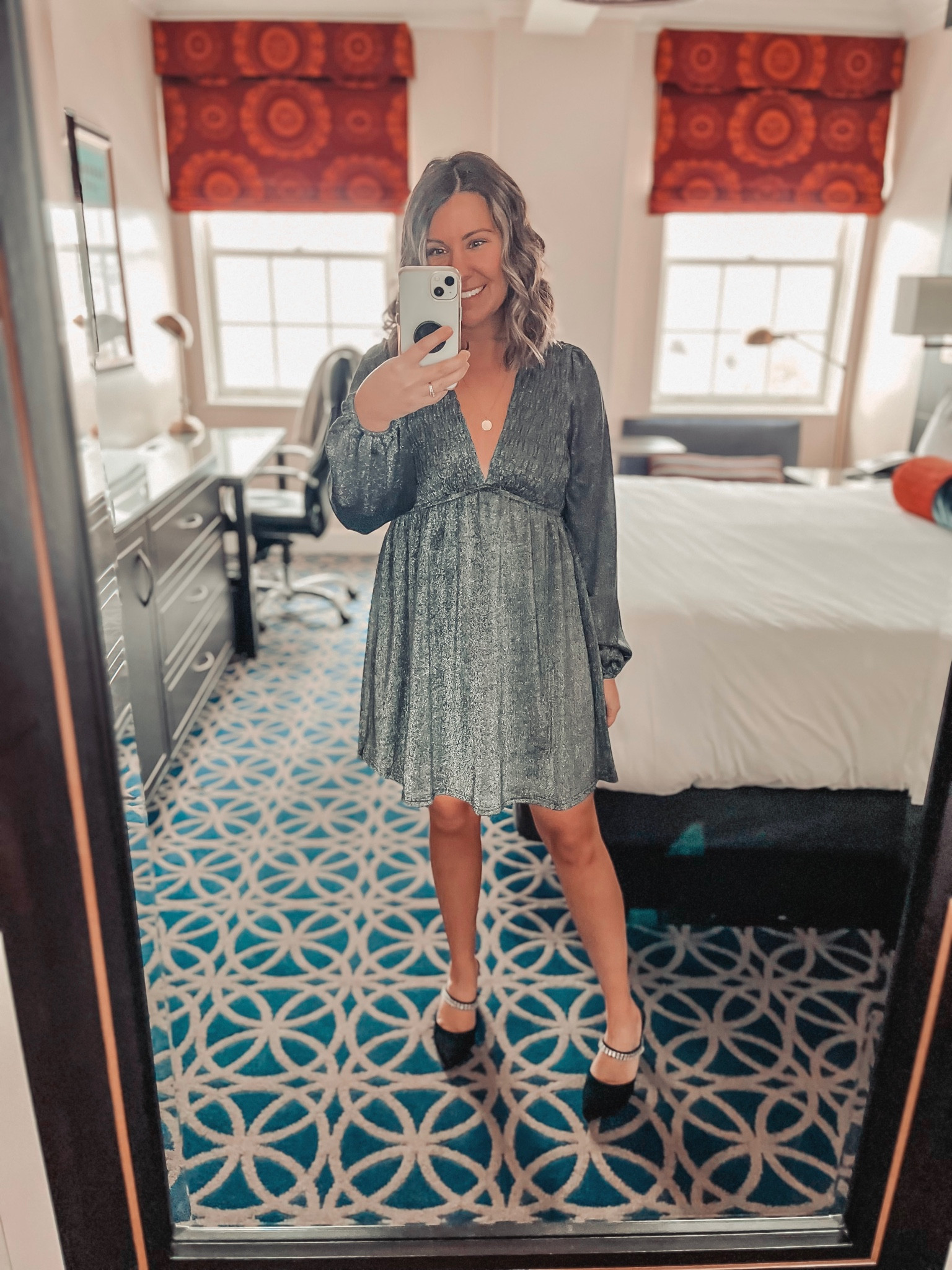Use MARISSAELISE25 for $) off my dress from Pinkblush, and use MARISSAWEARSANOUTFIT for $$ off ITSGLDN jewelry!!
Wedding guest dress, winter wedding, holiday party outfit, holiday dress, sparkly dress, black heels, winter dress, long sleeve dress 

#LTKSeasonal #LTKHoliday #LTKstyletip