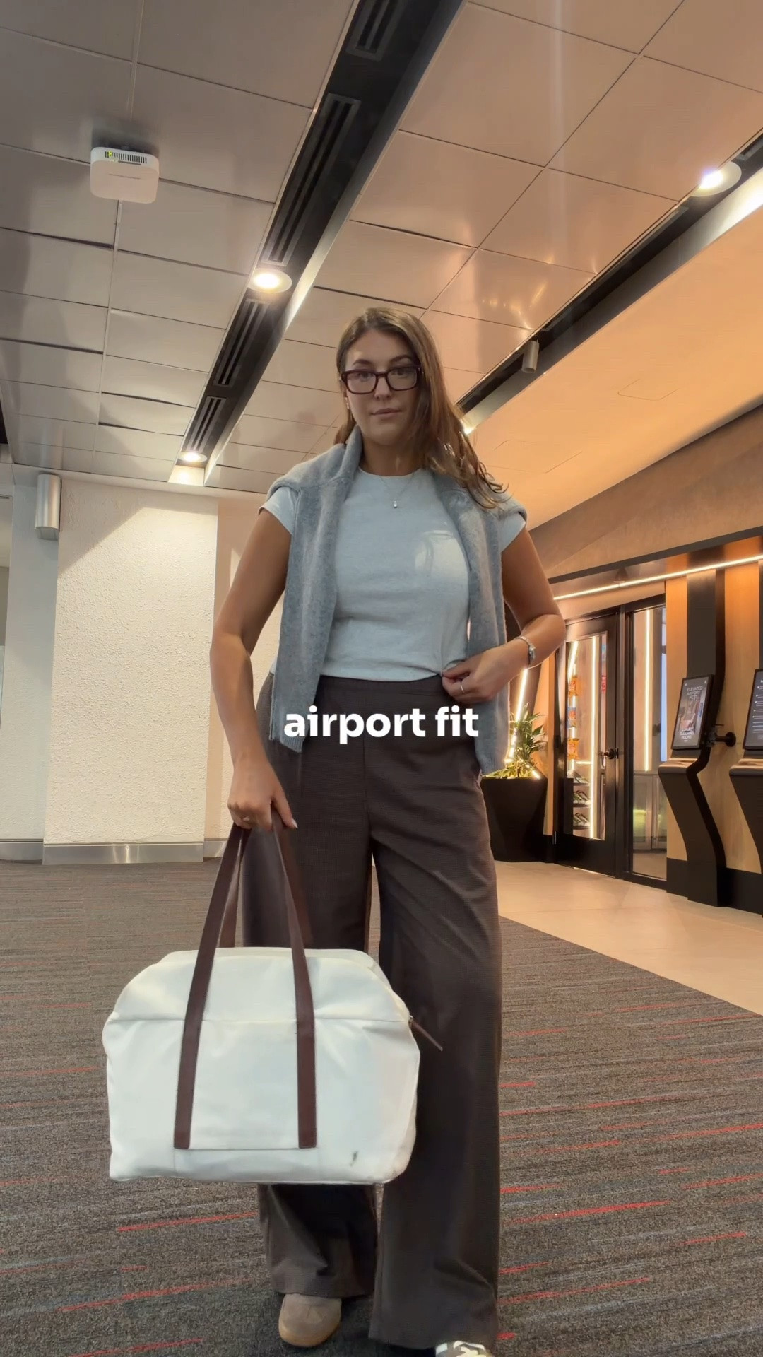 Airport outfit but make it comfy + polished ✈️🤎 The soft blue and chocolate brown combo is such an easy travel look.

airport outfit, travel outfit, comfy airport style, casual fall outfit, midsize travel outfit, size 14 outfit, size large outfit, wide leg pants, fall travel style, everyday mom outfit

#LTKCon #LTKTravel #LTKMidsize
