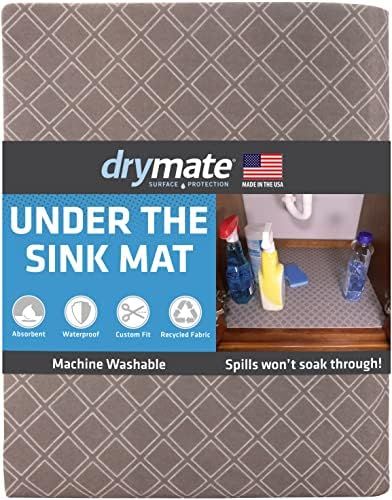 Drymate Under Sink Mat, Waterproof Cabinet Protection Mats for Kitchen & Bathroom, Absorbent Shel... | Amazon (US)
