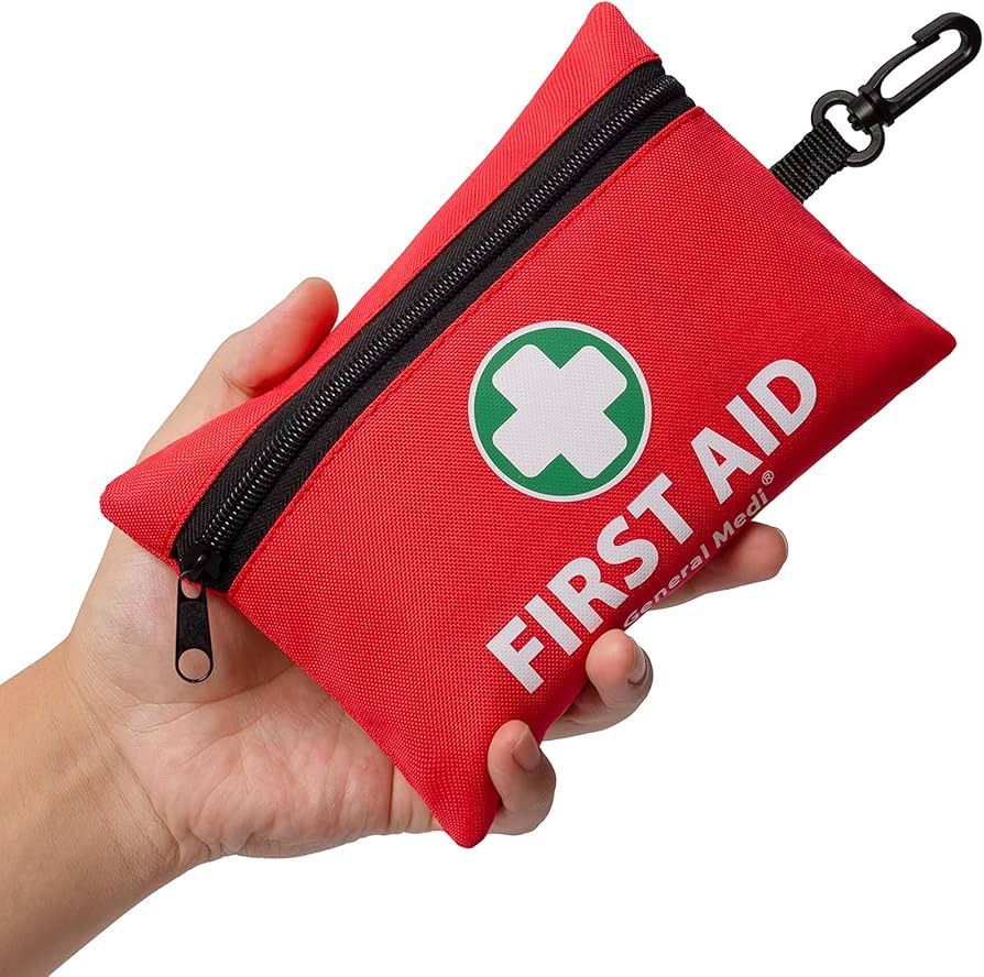 Mini First Aid Kit, Small 110 Pieces - Includes Emergency Foil Blanket, Scissors for Travel, Home... | Amazon (US)
