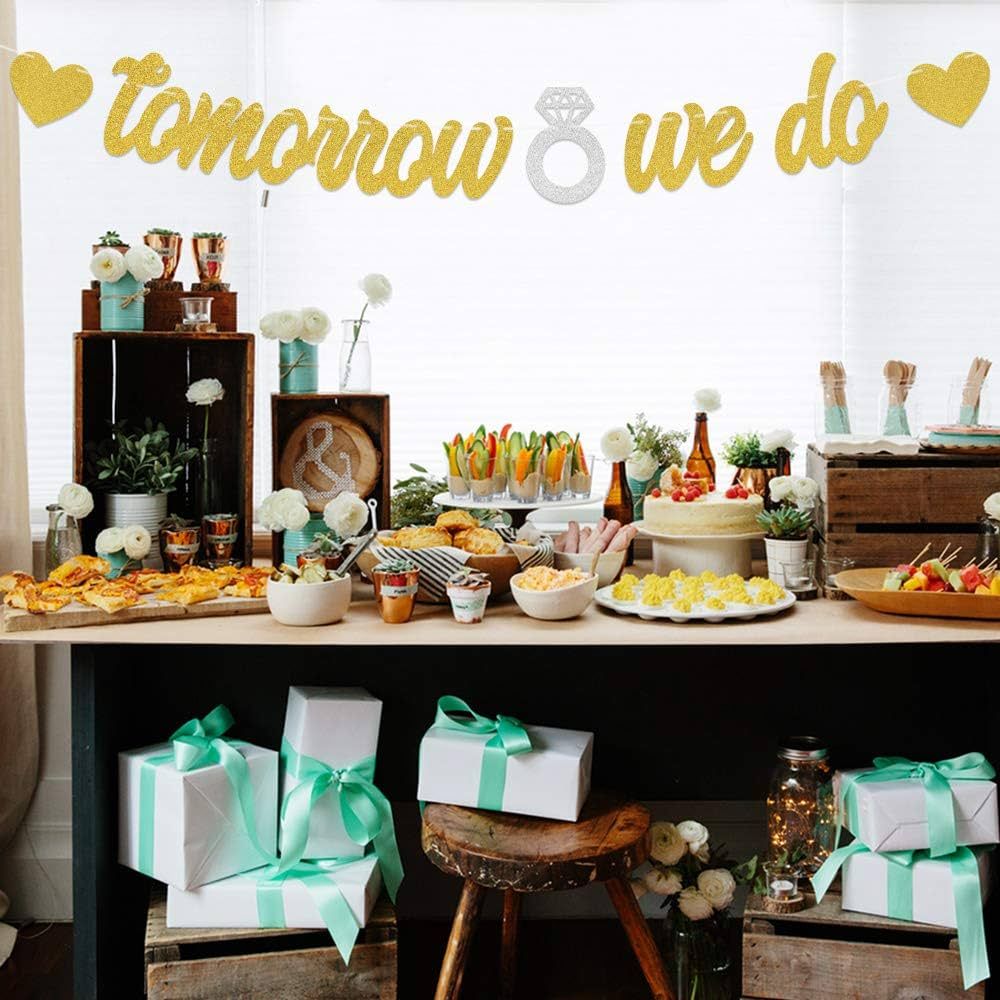 Rehearsal Dinner Decorations Tomorrow We Do Banner for Rehearsal Brunch Sign Bridal Shower Engage... | Amazon (US)