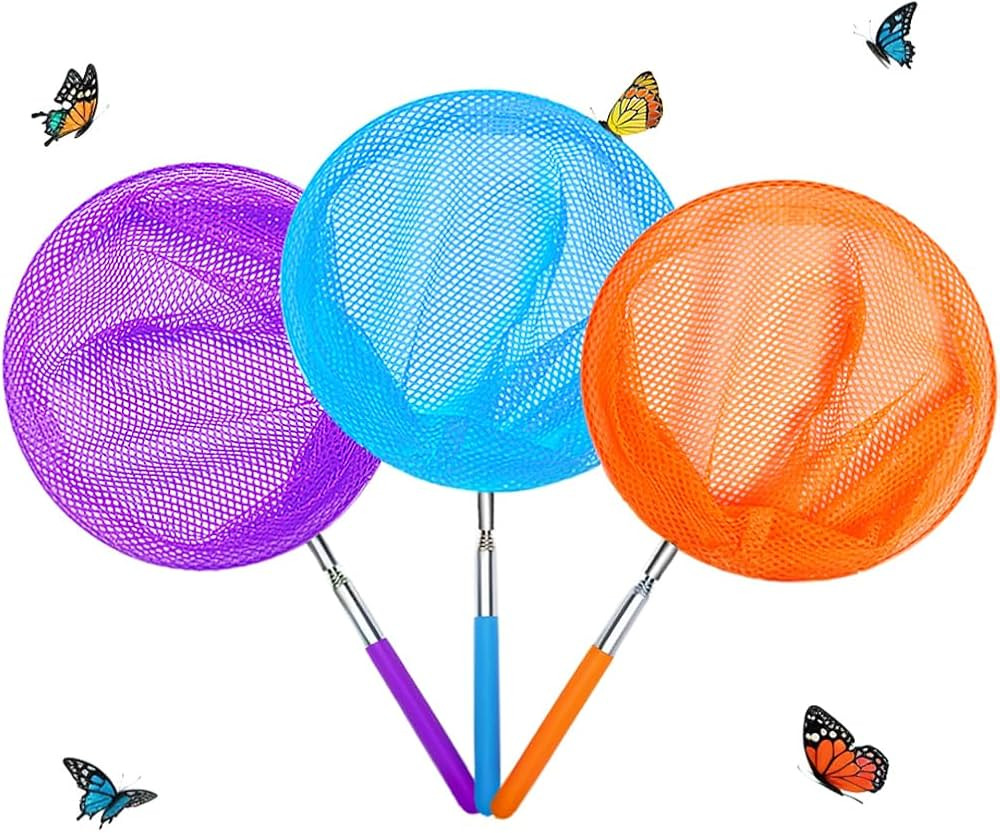 Kids Telescopic Butterfly Fishing Nets Perfect Outdoor Tools Colorful for Catching Insects Bugs F... | Amazon (US)