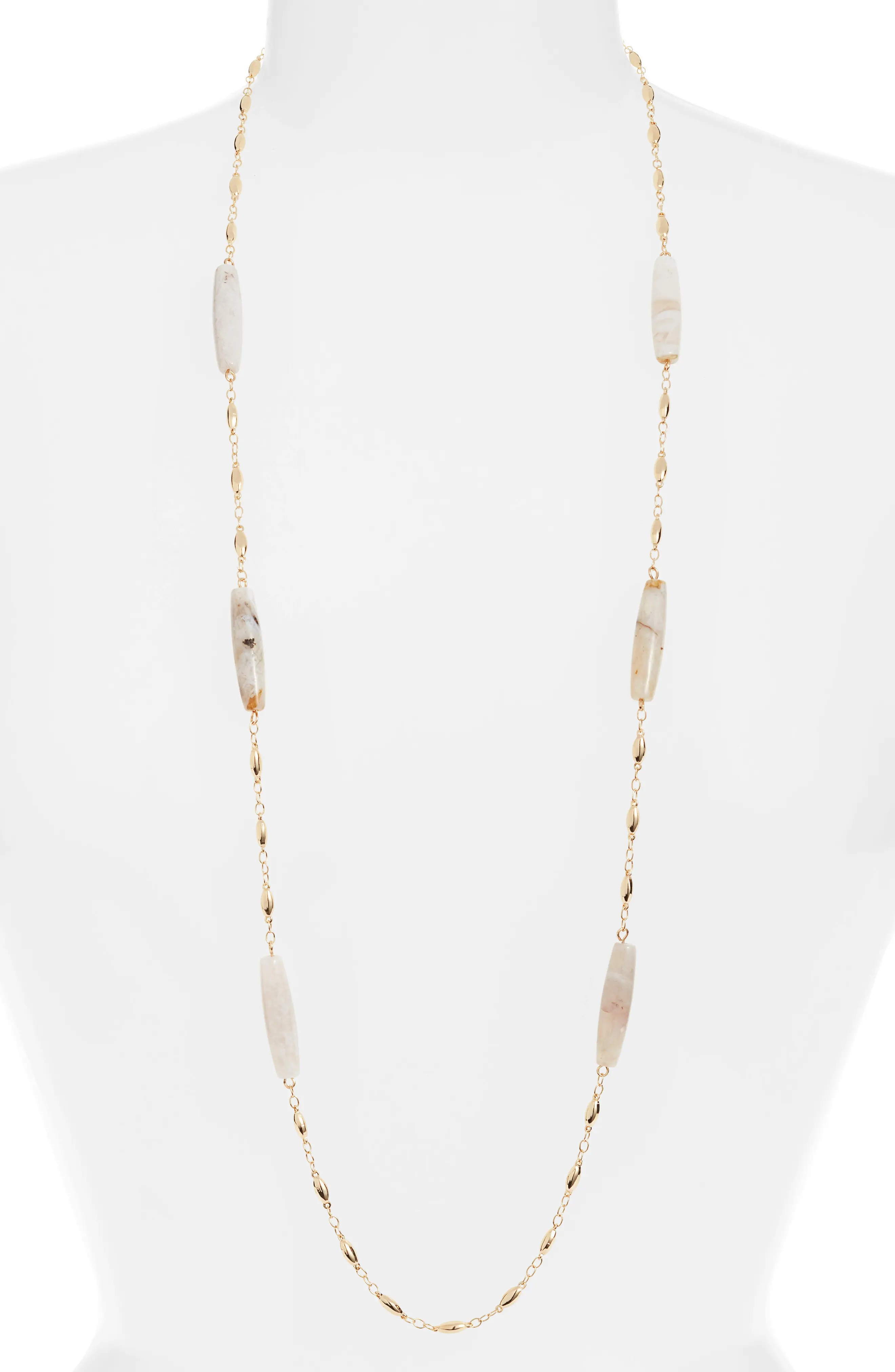 Semiprecious Barrel Station Necklace | Nordstrom
