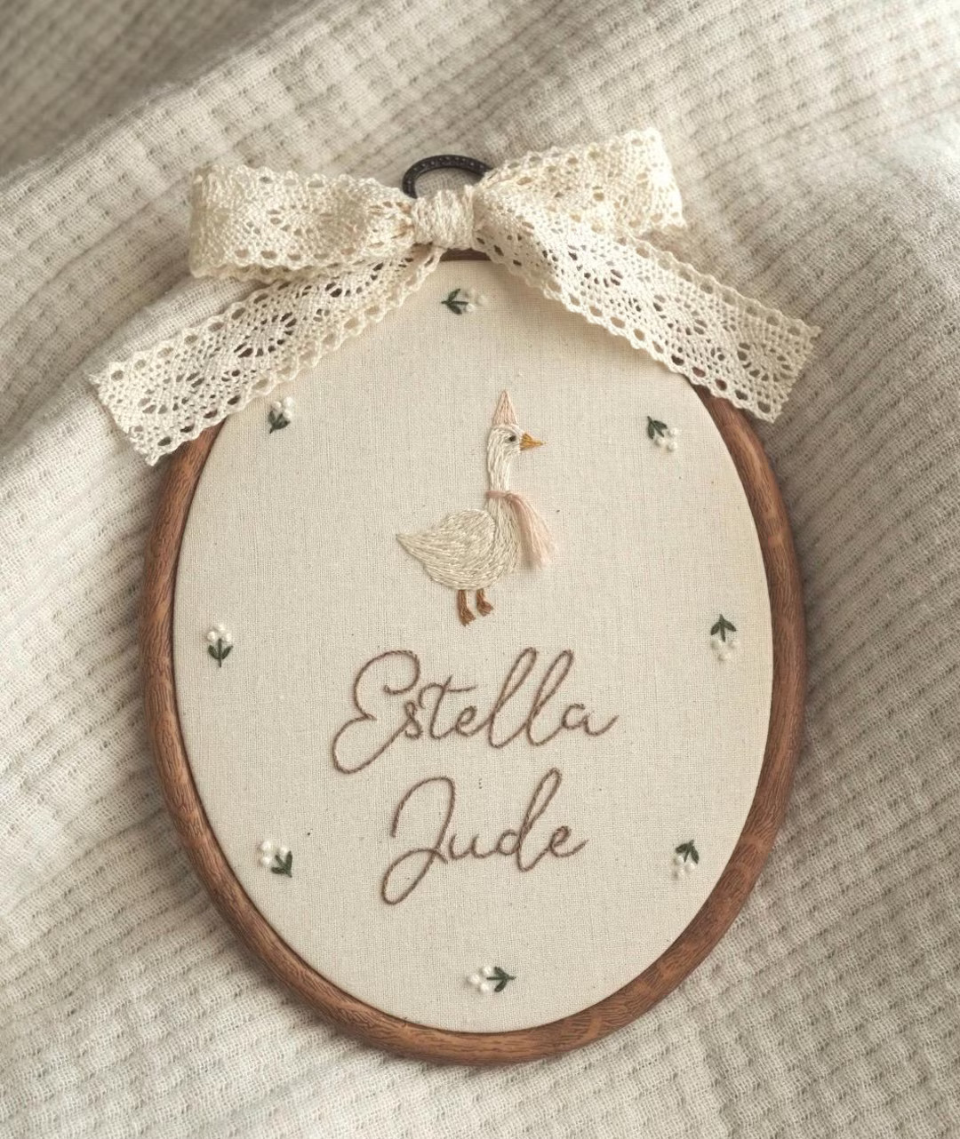 Custom Name - Goose Embroidery- Nursery Wall Art - Wall Hang - Etsy | Etsy (US)