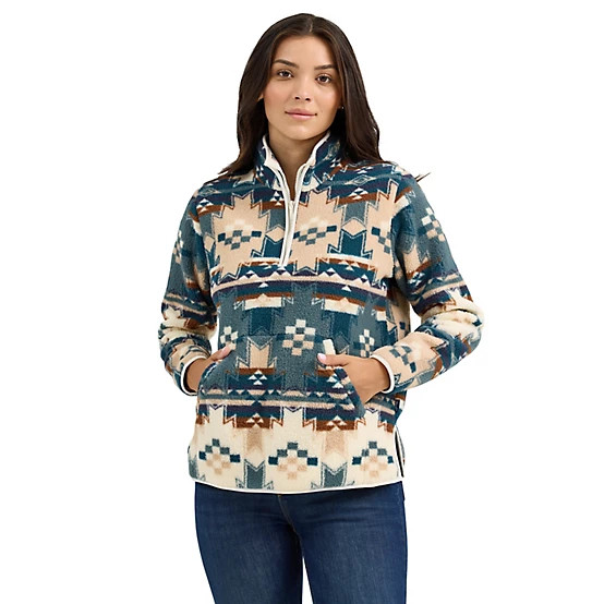 Wrangler  Women's Sherpa Half-Zip Pullover Jacket | Tractor Supply