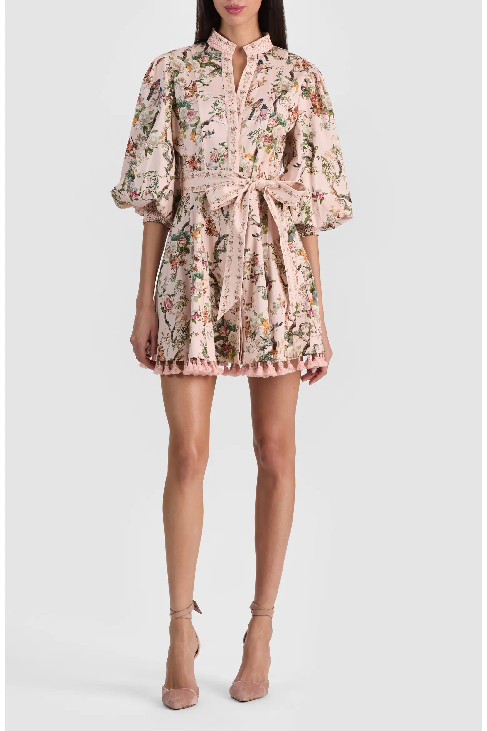 Lucy Floral Print Tie Waist Minidress (Women) | Nordstrom | Nordstrom