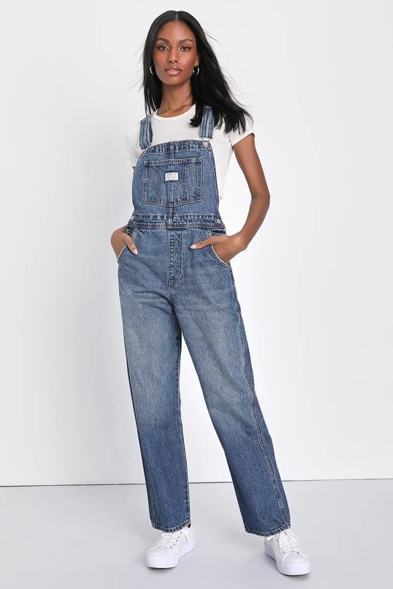 Vintage Medium Blue Denim Overalls | Lulus (US)