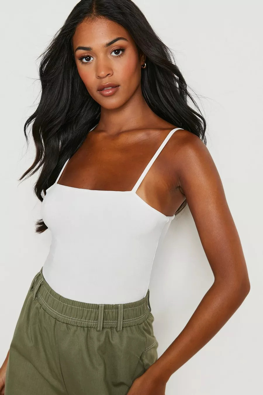 Tall Recycled Double Layer Slinky Strap Body | Boohoo.com (US & CA)