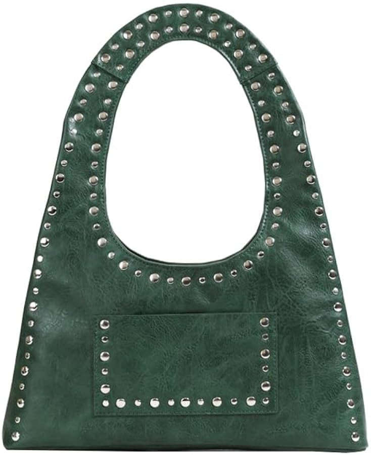 Molodo PU Leather Hobo Bag for Women Vintage Studded Tote Bag Handbag Trendy Shoulder Bag Punk St... | Amazon (US)