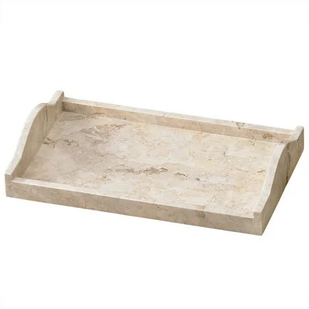 Creative Home Natural Champagne Marble Arch Vanity Tray Decorative Tray Jewelry Organizer Candle Holder Countertop Organizer Beige Large | Walmart (US)