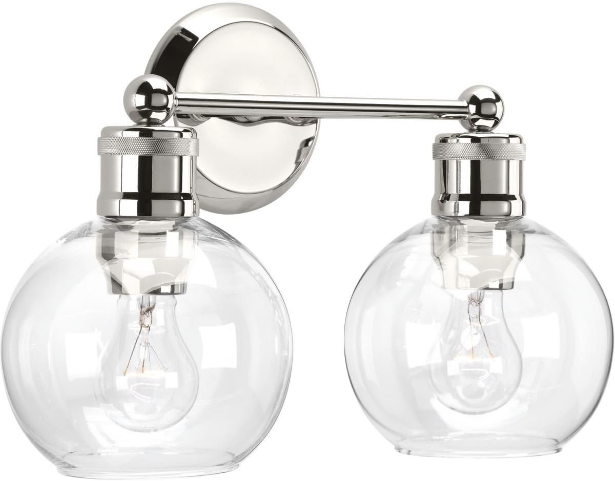 Progress Lighting P300050-104 Bath & Vanity, 2 Light, Polished Nickel | Amazon (US)