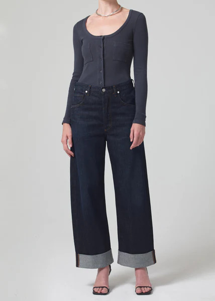 Ayla Baggy Cuffed Crop in Bandit | Citizens of Humanity