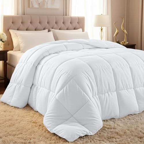 Utopia Bedding Comforter Duvet Insert, Quilted Comforter with Corner Tabs, Box Stitched Down Alternative Comforters Queen Size (White) | Amazon (US)