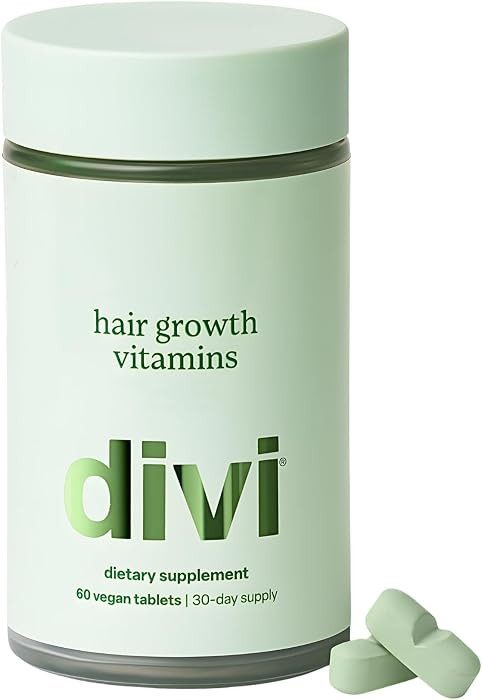divi Hair Growth Vitamins | Lustriva | Vegan Multivitamin | 1-Month Supply | Amazon (US)