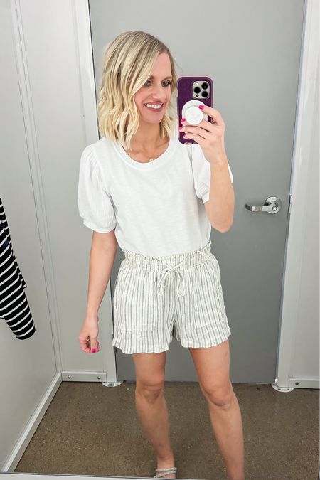 I love wearing pull-on linen shorts when it’s hot outside! This pair is cute paired with this puff sleeve top! 
Shorts- xs
Top- small

#LTKstyletip #LTKfindsunder50 #LTKSeasonal