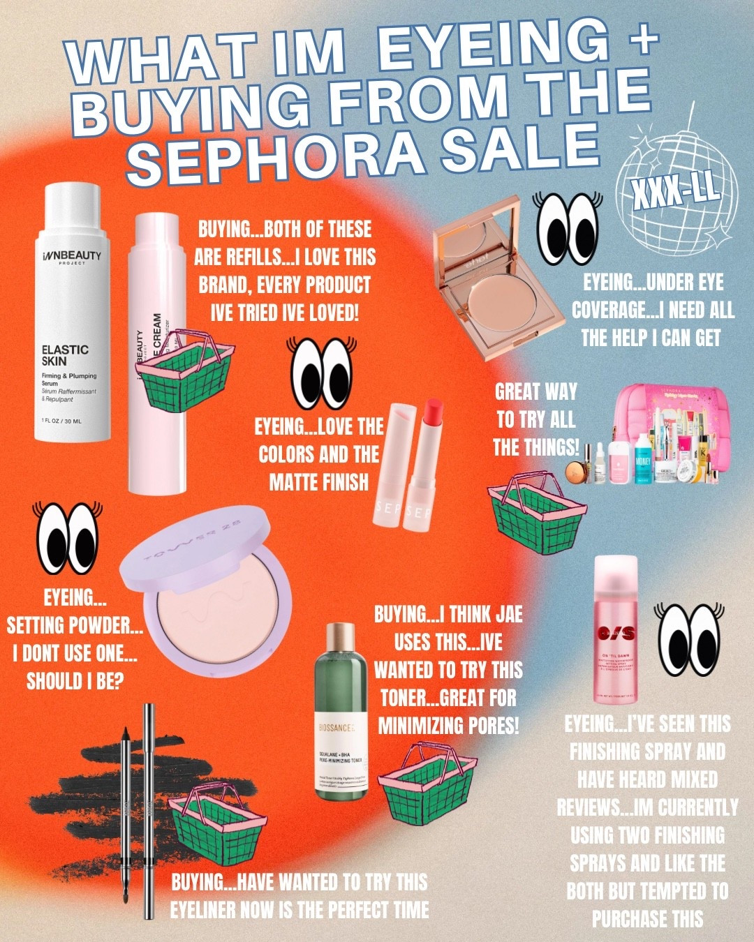 some the things i’m 👀ing + 🛒ing from the sephora sal! 

#LTKSaleAlert #LTKBeauty #LTKOver40